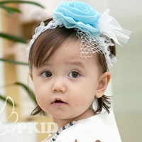 ที่คาดผมเด็ก ยางยืด มีดอกไม้ประดับ