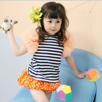 เสื้อเด็กผู้หญิงแขนพอง