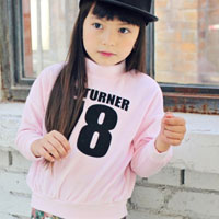 เสื้อเด็กผู้หญิง แขนยาว สีชมพู