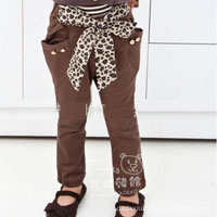 กางเกงเด็กผู้หญิง ขายาว สีน้ำตาล