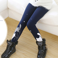 เลกกิ้งเด็กผู้หญิง สีน้ำเงิน ลายแมว